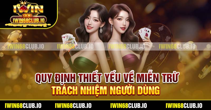 Quy định thiết yếu về miễn trừ trách nhiệm người dùng